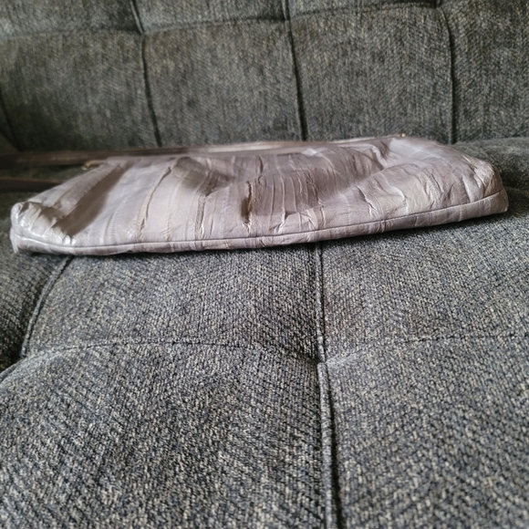 Vintage 80s Eel Skin Leather Shoulder Bag - Picture 5 of 14